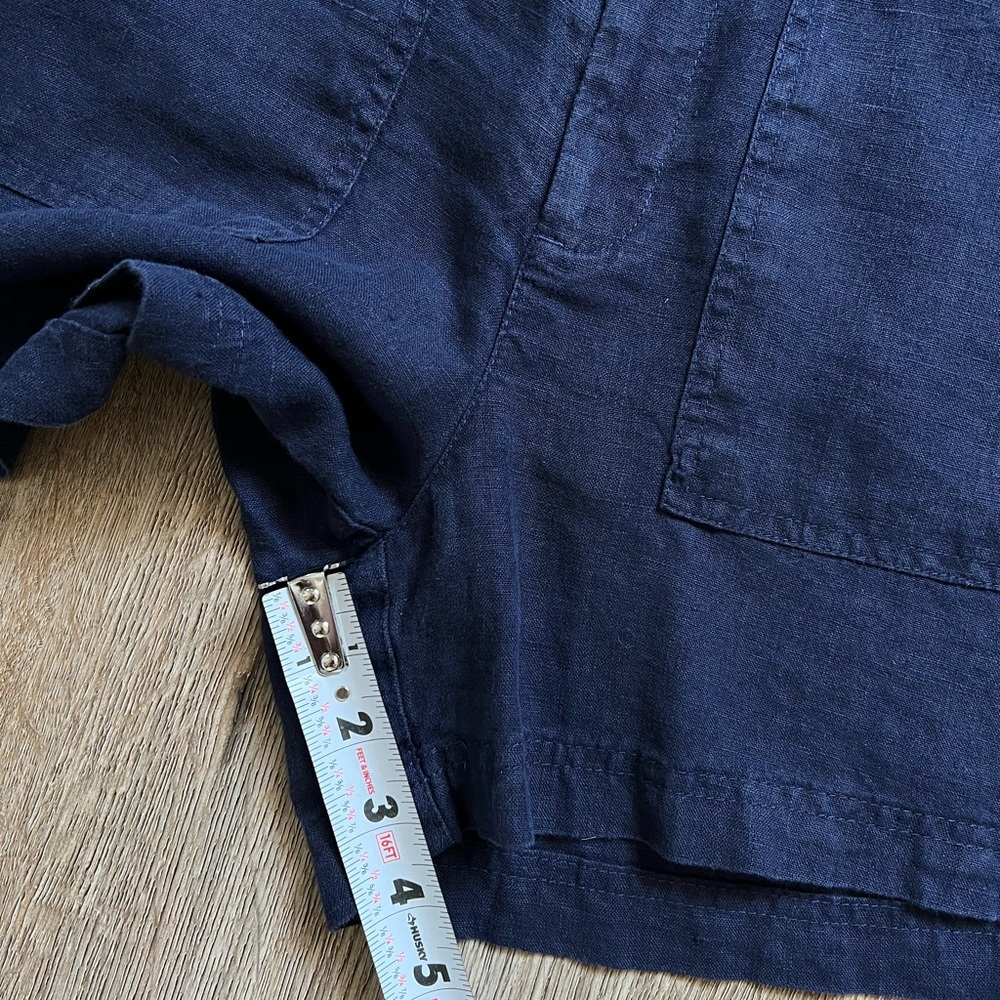 Rachel Zoe High Waist Blue linen Shorts Size Small. - Picture 7 of 7